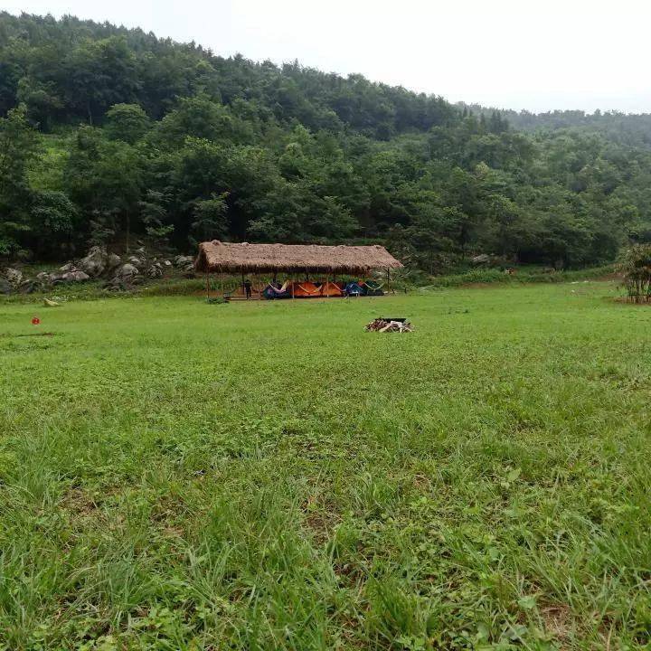 河南禹州市方岗镇石灰赵村 小河边露营基地吸引游客